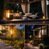 Solar Path Lights Outdoor Waterproof - Realistic Flickering LED Flame,