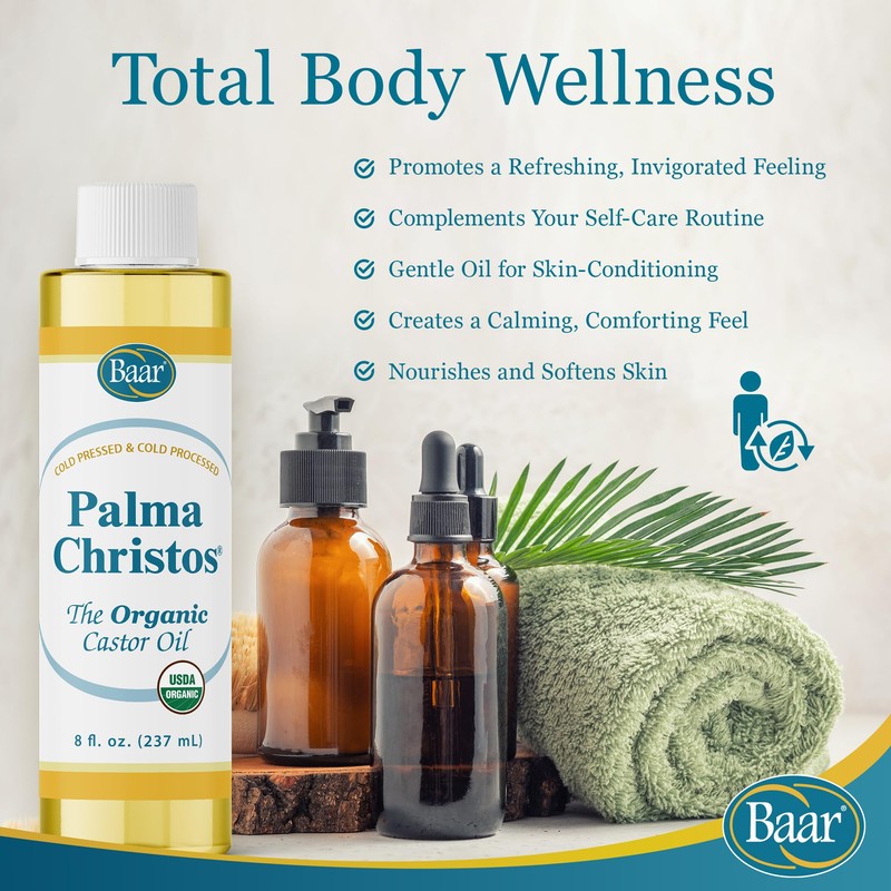 Baar Palma Christos, Organic Castor Oil, 8 oz