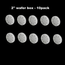 Silicon Wafer Carrier - 2 inch Single Wafer Box,Including Container,Cover & Spring,10 Pack