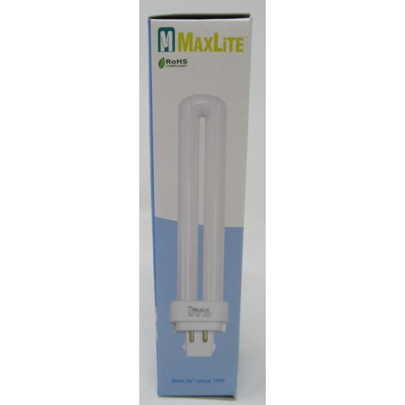 MAXLITE COMPACT FLUORESCENT LIGHT/LAMP 4-PIN G24Q-2 BASE 2700K 18W MLDE
