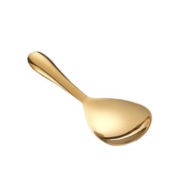DOITOOL Golden Rice Spoon Stainless Steel Rice Paddle Non- stick Rice Serving Spoon Mashed Potato Scoop Rice Spatula Gold Rice Scooper Japanese Rice Cooker