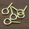 HELIFOUNER 100 Pieces 3# Screw Eyes, Screw in Eye Hooks,