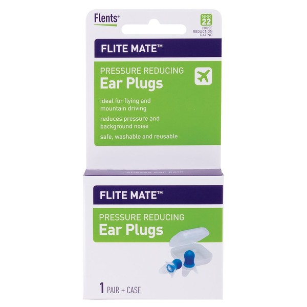 Flents Flite Mate Pressure Reducing Ear Plugs - flight ear plugs (Pack of 2)