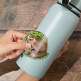 Die Cut Sticker River Otter on Shore, Contour Vinyl Sticker 3 to 6 inches, (Waterproof Decal for Cars, Water Bottles, Laptops, Coolers), Large