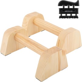 IRSTBL - Wooden Push Up Bars – Heavy-Duty Beech Parallettes with Non-Slip Pads for Calisthenics, Handstands, Strength Training & Portable Home Gym Use