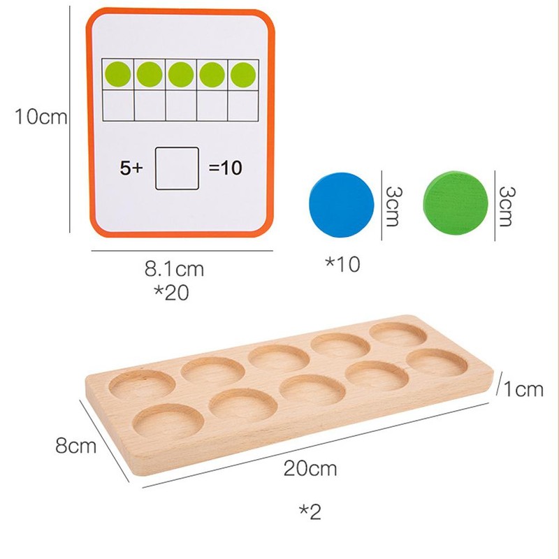 Ten Frame Set Math Manipulative Early Learning Math Counters Home