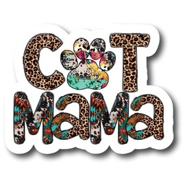 Cat Mama Colorful Refrigerator Magnet | UV Printed 4-Inch Kitchen Decor Accessory Featuring Stunning Design | Mom Mother Love Pet Paw Dog Cat Family Lover Animal CSM1515