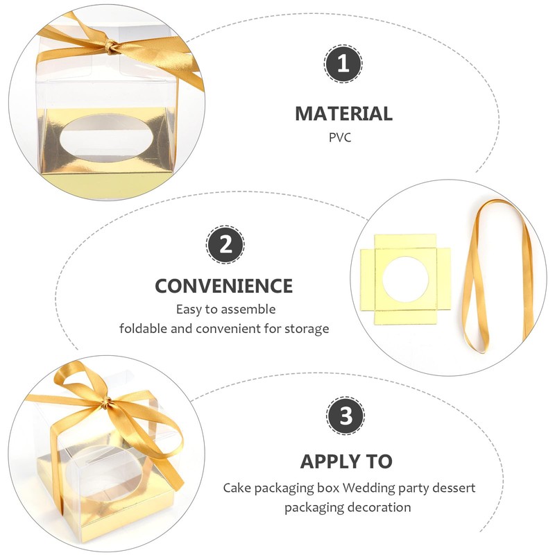 DOITOOL Individual Cupcake Containers, 12Pack Clear Cupcake Boxes Single Cupcake