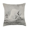 Moby Dick Whale Attacking a Whaling Ship (1892) Throw Pillow