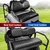NOKINS 4PCS Golf Cart P Diamond Seat Covers Kit,Front and