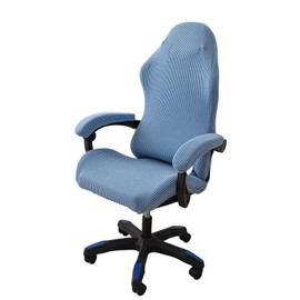 OQHAIR Ergonomic Gaming Chair Cover Stretch Jacquard Gaming Chair Covers Dustproof Non-Slip with 2 Armrest Covers with Zip - Blue