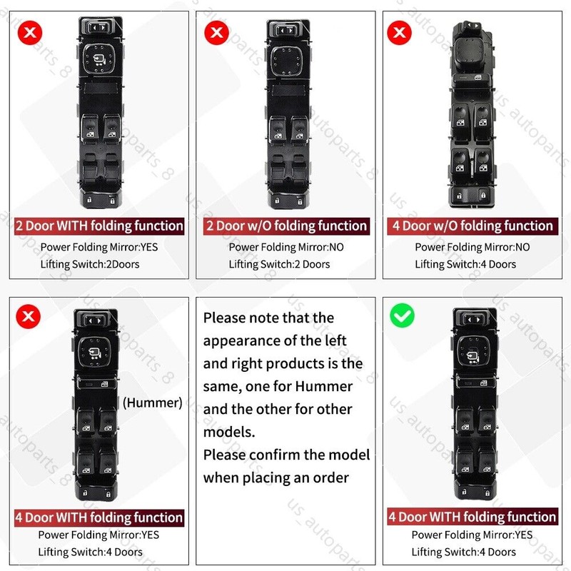 Unbranded for 2003-2006 Chevy Silverado GMC Driver Left Master Power