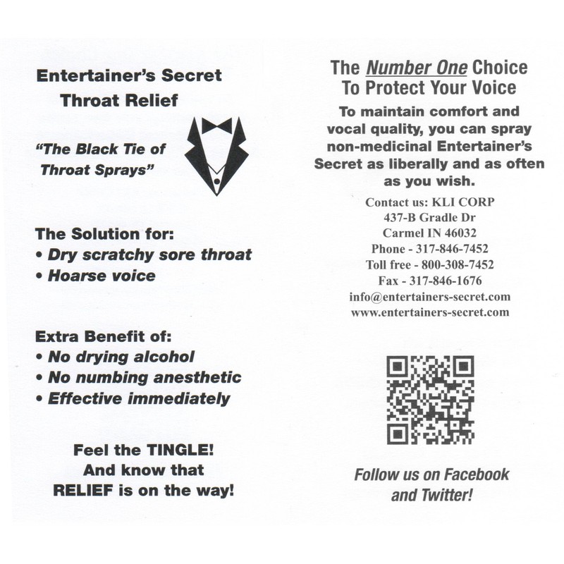 Entertainer's Secret Throat Relief Spray Dynamic Duo