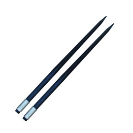 39" Hay Bale Spear 3000 LBs Capacity, C-2 Bale Spike Square Tapered Forged - 1 3/4" Conus 2, Bale Hay Spike with Hex Nut & Weld in Sleeve (2)
