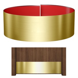 Sanbege Stainless Steel Door Kick Plate, 6" x 34" Door Push Plate, Self Adhesive Kickplate for 36" Doors Interior or Exterior (Brushed Gold)