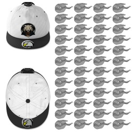 Niunuerga 48 Pack Adhesive Hat Hooks for Wall, Super Strong Hat Rack for Baseball Caps, Minimalist Hat Organizer Display for Home Decor, Hat Hangers Holder for Wall, Door, Closet, No Drilling (Gray)