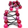 Tara Twinbead Bubble Ponytail Elastics - Pearl Pinks - 10