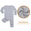 GUISBY Cotton Sleepers Footless Pajamas with Zipper and Mittens Long