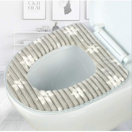 a person who loves life , 2 Piece Toilet seat，Portable Washable (Gray)