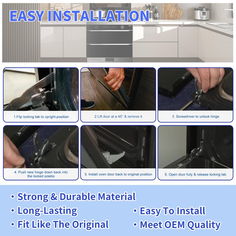 2 Pack 00414511 414511 Door Hinge Set Compatible with Thermador