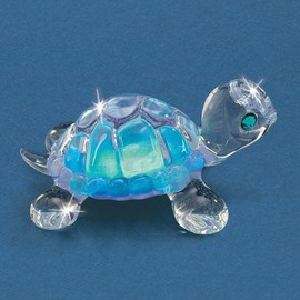 Blue Turtle Glass Figurine