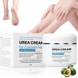 Crema Hidratante para Pies, 50g Urea Crema, Urea Cream para Pies con ácido SalicíLico, Crema para Pies, Alivia la piel seca y Agrietada.