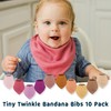 Tiny Twinkle Bandana Scarf Bibs 10 Pack - Waterproof and