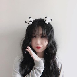 4Pcs Adorable Panda Diadema Pinza para El Cabello Atractivos Accesorios para El Cabello Panda