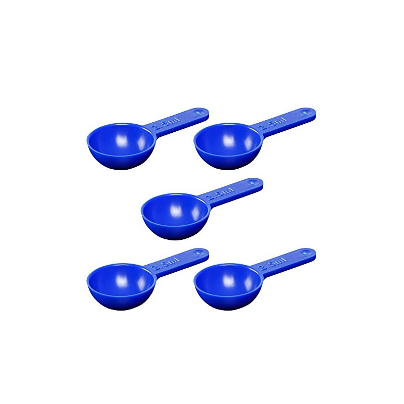 5 x 2.5ml Measuring Scoop 2.5g Measure Scoops Made in
