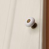 AUXBC 1.3" Ceramic Round Knobs, Antique Brass and Ceramic Cabinet