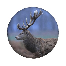 Universal Adorable Wildlife Red Deer Waterproof Dustproof Spare Wheel Cover for Trailer RV SUV SUV 17"
