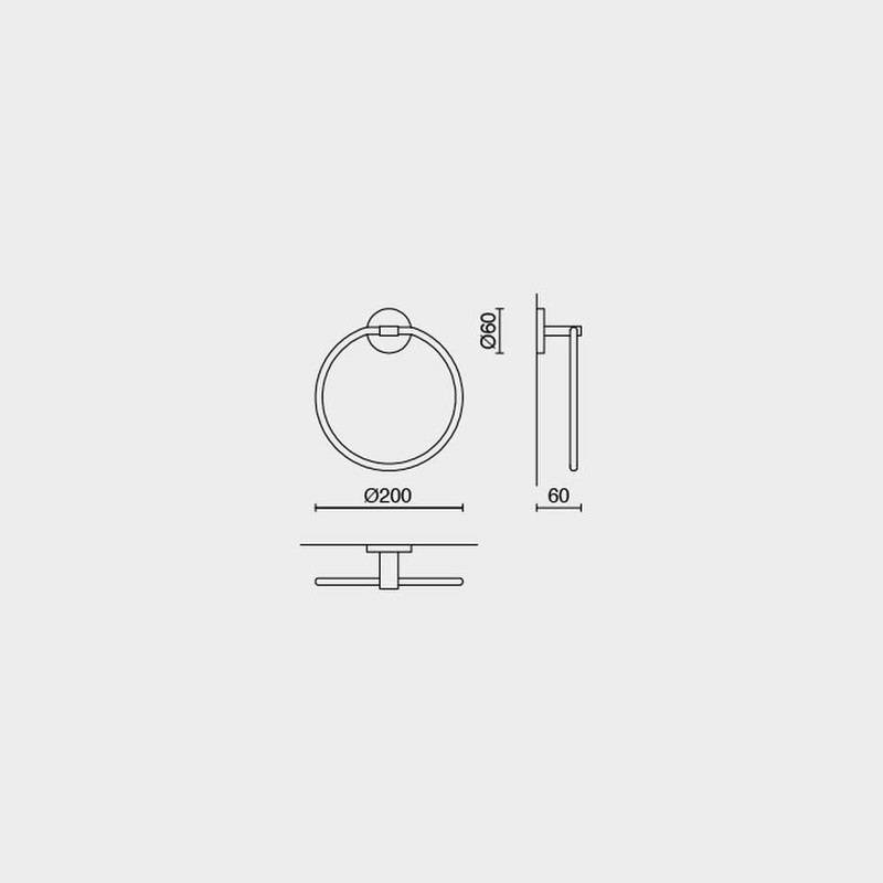 Zack 40096 Scala Towel Ring, Stainless Steel, High Gloss