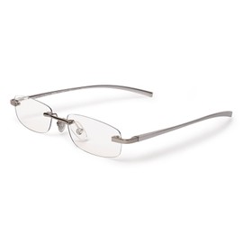 Visualites Pillow Lens Lightweight Aluminum Rimless Reading Glasses for Men & Women Model X