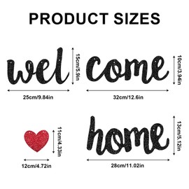 Fjgyjt Welcome Home Banner Home Party Sign Homecoming Banner for Family Theme Housewarming Military Return Party Decorations