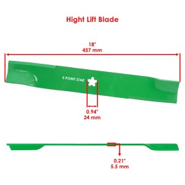 Caltric 36" Deck High Lift Blade For Husqvarna LT100 LT112 LT120 LR100 LR12 LR120 LR130