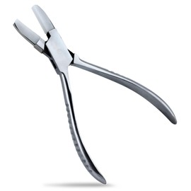 INJOYTEC Flachzange aus Edelstahl, Mini-Präzisionszange, Nylon-Zange für Perlenarbeiten und Schmuckherstellung, Basteldraht, Biegedrahtzange, Brillen-Einstellwerkzeug, Drahtwickeln, Heimwerken