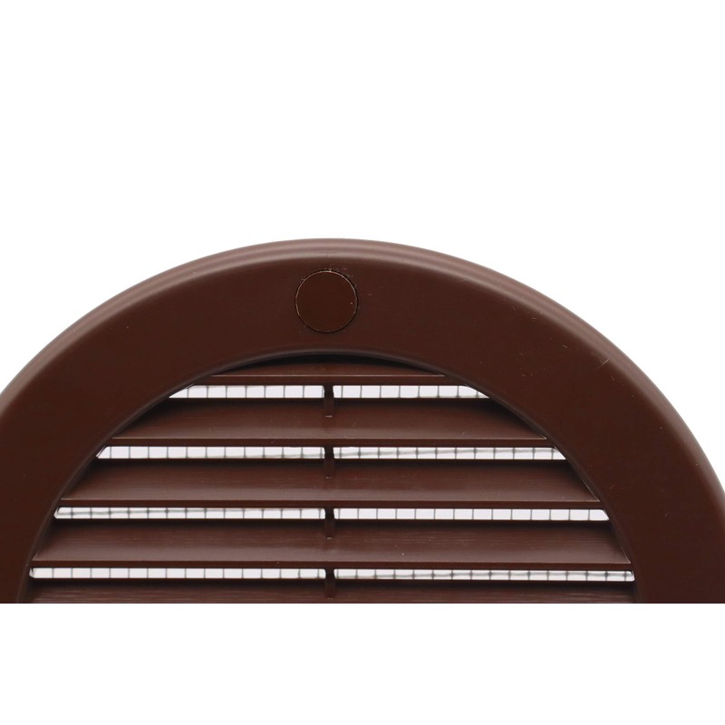 Brown ABS Plastic Round Air Vent Grille 100mm Diameter
