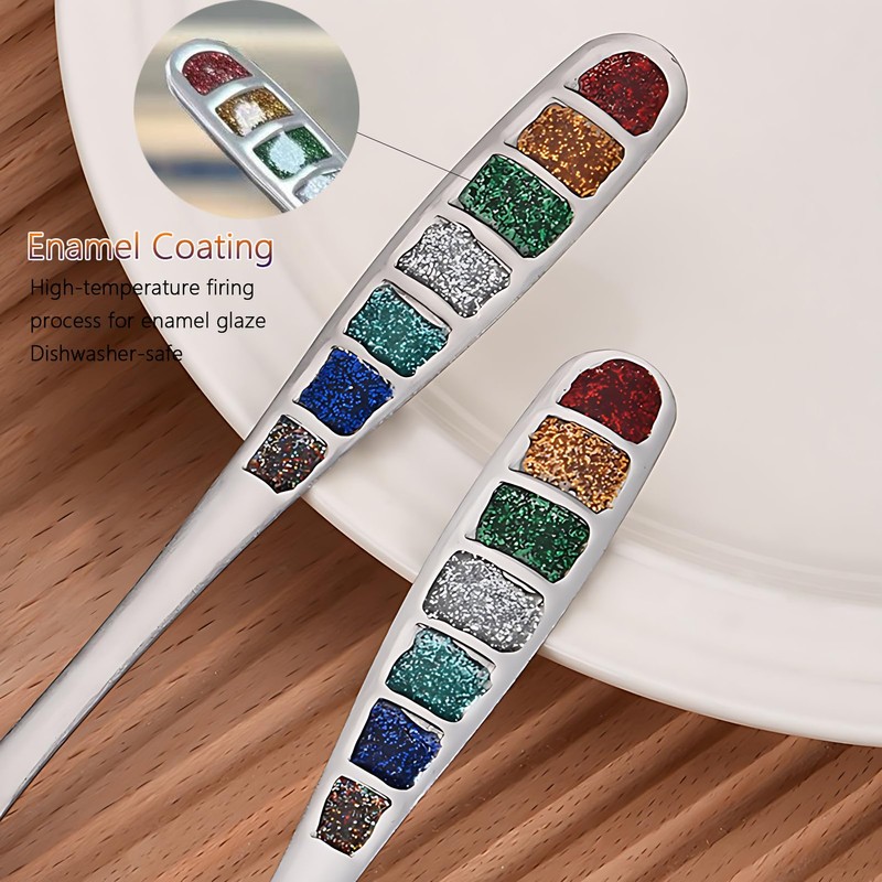 Turbokey 7.3 Inch Soup Spoons Set 304 Stainless Steel Spoons