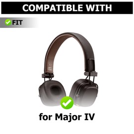 Umvowuxa Replacement Ear Pads with Marshall Major IV Earphones, The Ear Cushions Are Made Of Elasticated Foam And Protein Leather, Soft And Comfortable (Brown)