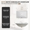 Lavie Craft Undermount Bathroom Sink,18" x 13" Rectangle Porcelain Finish