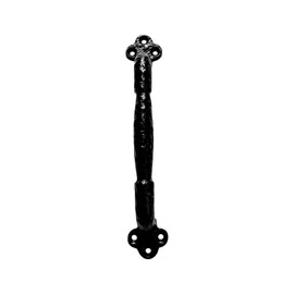 Cast Iron Door Pull Handle, Suitable for Doors, Cabinets, Antique Style 220mm, Black, Heavy Duty