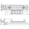 Gloaso 100A Common Bus Bar with 5 x #8/32 Screw