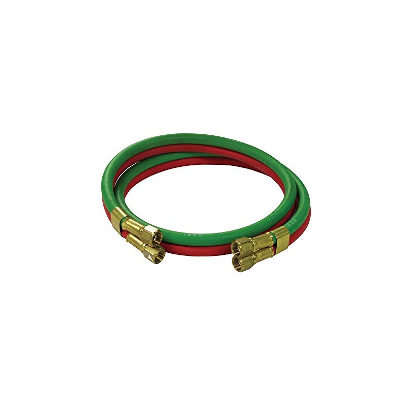 Reelcraft S601031-4 Twin Welding Hose Assembly, T-Grade, 1/4" Dual x