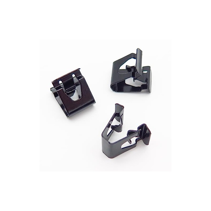 VVO Fasteners Metal Tow Eye Cover Clip, Black (Pack of
