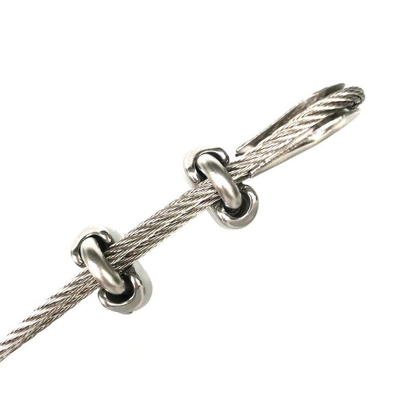 HEVERP 20PCS 1/8 Inches M3 Stainless Steel Wire Rope Cable