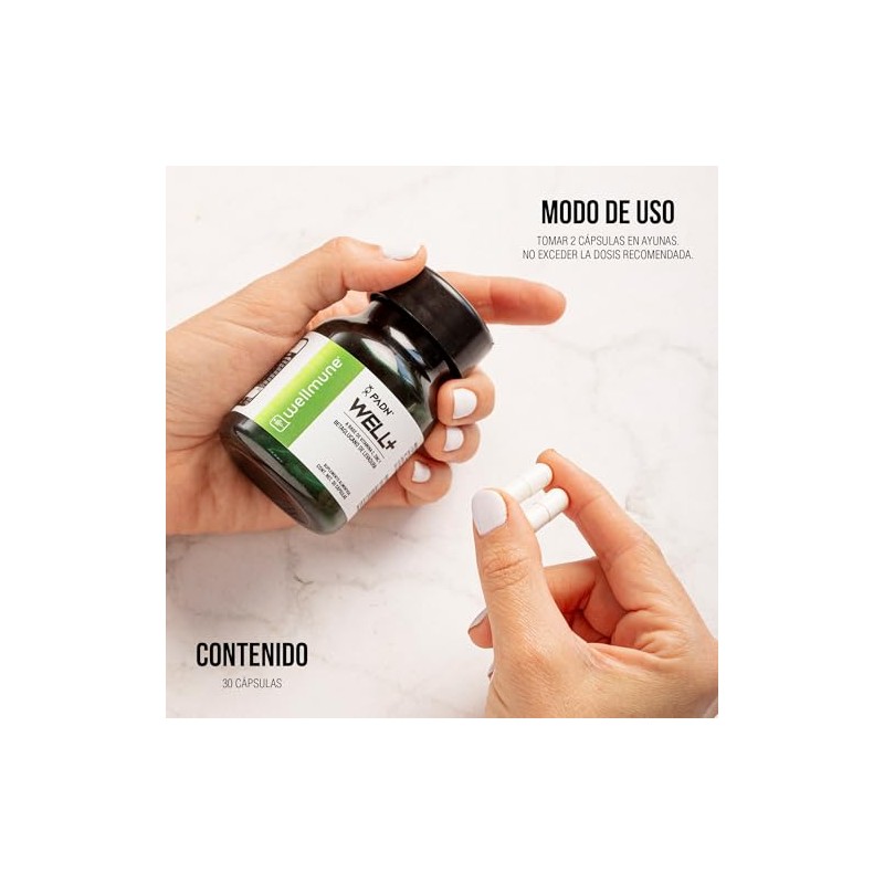 WELL+ wellmune | Betaglucano de Levadura | 30 cápsulas |