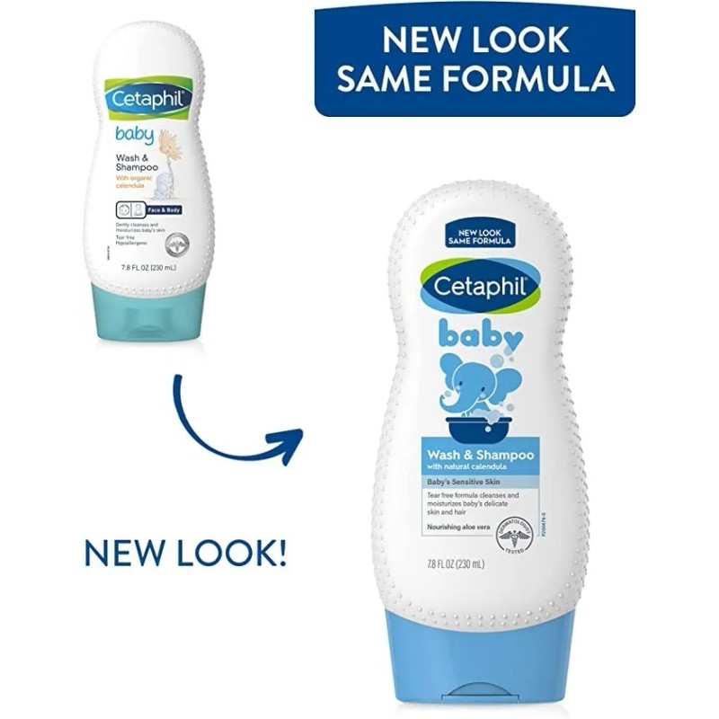 Cetaphil Baby Wash Shampoo Y Jabon Liquido Para Bebe 230ml