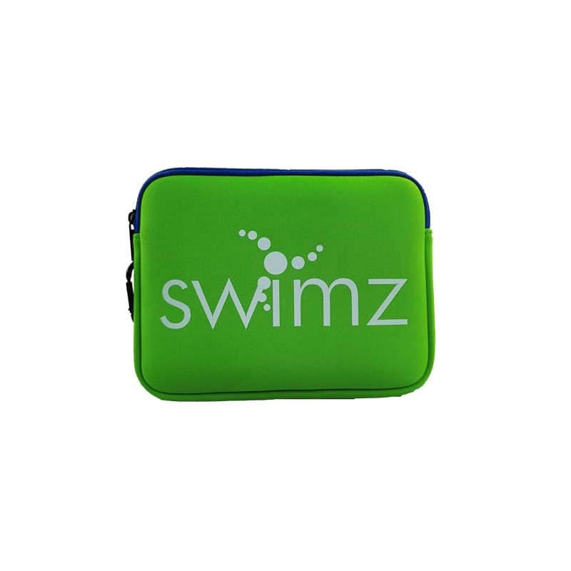 Swimz Large protective Neoprene Goggle storage Pouch (Lime/Royal/White)