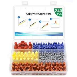 Qizpcer 240 Pcs Electrical Wire Connectors Screw Terminals - Twist Nuts Caps Wire Connection, Spring Insert Assortment kit