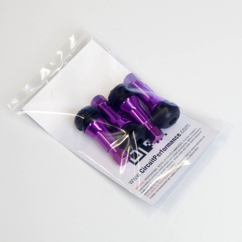 Circuit Performance Purple Rubber Valve Stems TR413 30mm (Set of